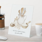 ベーカー菓子シェフの道具と食材 台座サイン (インサイチュ)