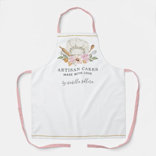 ベーカー菓子シェフウォーターカラーベーキングツールエプロン エプロン (正面)