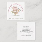 ベーカー菓子シェフウォーターカラー スクエア名刺 (正面/裏面)