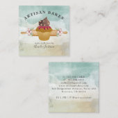 ベーカー菓子シェフウォーターカラー スクエア名刺 (正面/裏面)