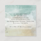 ベーカー菓子シェフウォーターカラー スクエア名刺 (裏面)