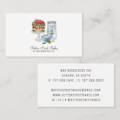 ベーカー菓子シェフエレガントケーキ 名刺 (正面/裏面)