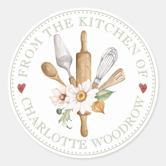 ベーカー菓子シェフツールフードラベルシール ラウンドシール (正面)