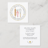 ベーカー菓子シェフデザートケーターベーカーのツール スクエア名刺 (正面/裏面)