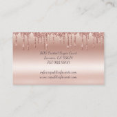 ベーカー菓子シェフバラ金ゴールドグリッタードリップスツール 名刺 (裏面)