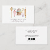 ベーカー菓子シェフベーカーの道具 名刺 (正面/裏面)