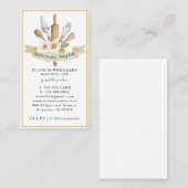 ベーカー菓子シェフベーカーズツールスクエアビジネスカー 名刺 (正面/裏面)