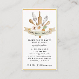ベーカー菓子シェフベーカーズツールスクエアビジネスカー 名刺