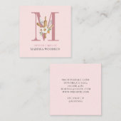 ベーカー菓子シェフベーカーズツールピンク スクエア名刺 (正面/裏面)