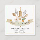 ベーカー菓子シェフベーカーズツール スクエア名刺 (正面)