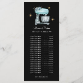 ベーカー菓子シェフ水の色のベーキング器ブラック メニュー