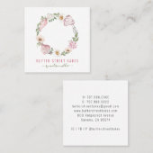 ベーカー菓子シェフ水の色のベーキング器具フローラ スクエア名刺 (正面/裏面)