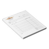 ベーカー菓子シェフ水の色のベーキング請求書パッド ノートパッド (アングル)