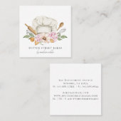 ベーカー菓子シェフ水の色シェフハットガスケース スクエア名刺 (正面/裏面)