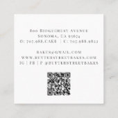 ベーカー菓子シェフ水の色シェフハットガスケース スクエア名刺 (裏面)