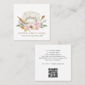 ベーカー菓子シェフ水の色シェフハットガスケース スクエア名刺 (正面/裏面)