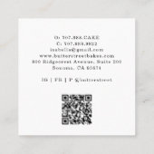 ベーカー菓子シェフ水の色シェフハットガスケース スクエア名刺 (裏面)