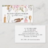 ベーカー菓子シェフ水カラーフローラツール 名刺 (正面/裏面)
