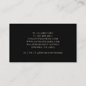 ベーカー菓子シェフ水カラーベーカーズツールブラック 名刺 (裏面)