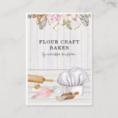 ベーカー菓子シェフ水カラーベーキングツールビジネス 名刺 (正面)