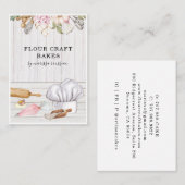 ベーカー菓子シェフ水カラーベーキングツールビジネス 名刺 (正面/裏面)