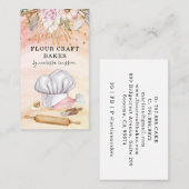 ベーカー菓子シェフ水彩ツール用品 名刺 (正面/裏面)