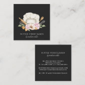 ベーカー菓子シェフ水彩ベーカーズツール スクエア名刺 (正面/裏面)