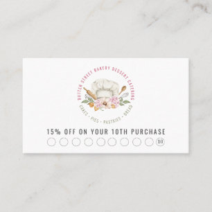 ベーカー菓子シェフ水彩ベーキング器具 割引カード