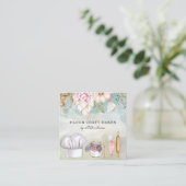 ベーカー菓子シェフ水彩ベーキング用具 スクエア名刺 (スタンド正面)