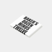 ベーカー12ダースおもしろいマイナスTシャツ ポストイット (アングル)