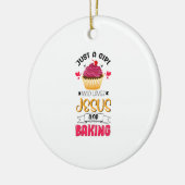 ベーカー・ジャスト・ア・ガール/イエスとベーキング愛好家 セラミックオーナメント (左)