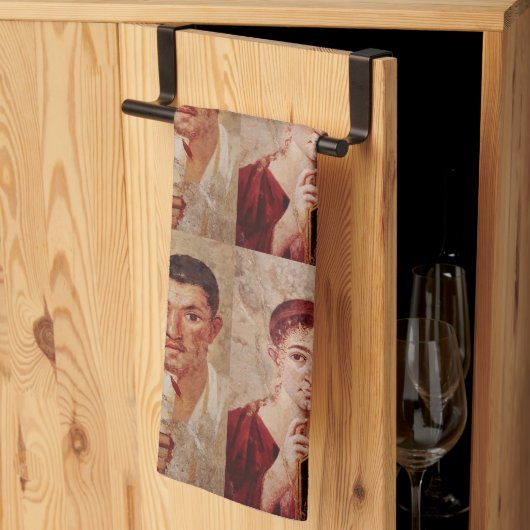 ベーカー・テレンティウス・ネオとその妻のフレスコ キッチンタオル (三つ折り)