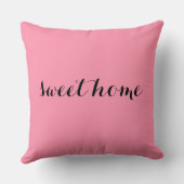 ベーカー – ミラーのピンク色のホームモノグラム クッション (裏面)