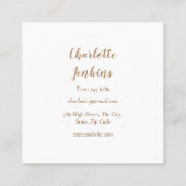 ベーカーPatisserie大理石スワーズ転がズのピン スクエア名刺 (裏面)