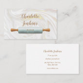 ベーカーPatisserie大理石スワーズ転がズのピン 名刺 (正面/裏面)