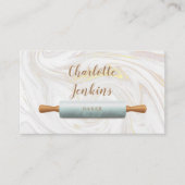 ベーカーPatisserie大理石スワーズ転がズのピン 名刺 (正面)