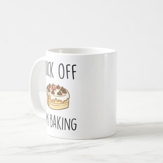 ベーキングおもしろいことわざシェフF*Ckオフ私はベーキング・ベイカー コーヒーマグカップ (正面左)