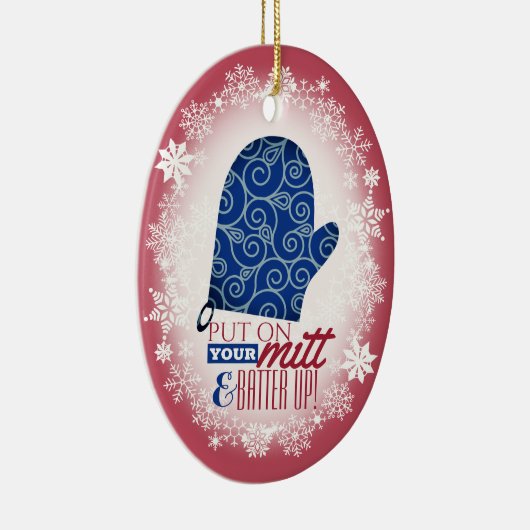 ベーキングおもしろいのオーブンのミットはクリスマスセラミックを衣にする セラミックオーナメント (右)