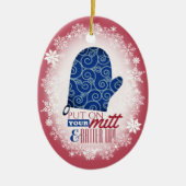 ベーキングおもしろいのオーブンのミットはクリスマスセラミックを衣にする セラミックオーナメント (正面)