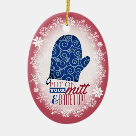 ベーキングおもしろいのオーブンのミットはクリスマスセラミックを衣にする セラミックオーナメント (正面)