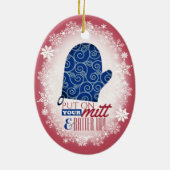 ベーキングおもしろいのオーブンのミットはクリスマスセラミックを衣にする セラミックオーナメント (裏面)