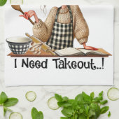 ベーキングおもしろいガールおもしろいキッチンハンドタオル、ベーキング キッチンタオル (折り畳み)