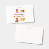 ベーキングおもしろいシャツ：人を殴るので焼く バッジ (正面＆裏面)