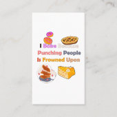 ベーキングおもしろいシャツ：人を殴るので焼く 名刺 (正面)