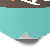 ベーキングおもしろいベーカリータイポグラフィレトロキッチンデコル ポスター (角)