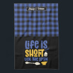 ベーキングおもしろいライフは短いスプーンのプレイドをなめる キッチンタオル<br><div class="desc">キッおもしろいチカッコいいンタオルで料理のおもしろいを増やす。料理パーソナライズされた、ベーキング、キッチンで新しいレシピを試みる家族や友人のためのギフト。カスタマイズ大事な行事に合った文言。[デザインツール]を使用して、フォントの種類、フォントの色、およびフォントのサイズをさらに変更できる。</div>