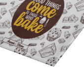 ベーキングおもしろいヴィンテージケーキマフィンベーカリーパターン カッティングボード (角)