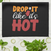 ベーキングおもしろい料理がホットプレイドのように落とす キッチンタオル (折り畳み)