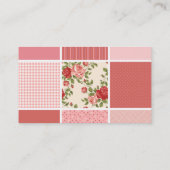 ベーキングおよびベーカリーのブティック、ピンクの水玉模様のハート 名刺 (裏面)