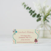 ベーキングおよびベーカリーのブティック、水玉模様 名刺 (スタンド正面)